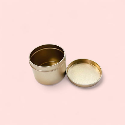 Matte Gold Candle Container open top